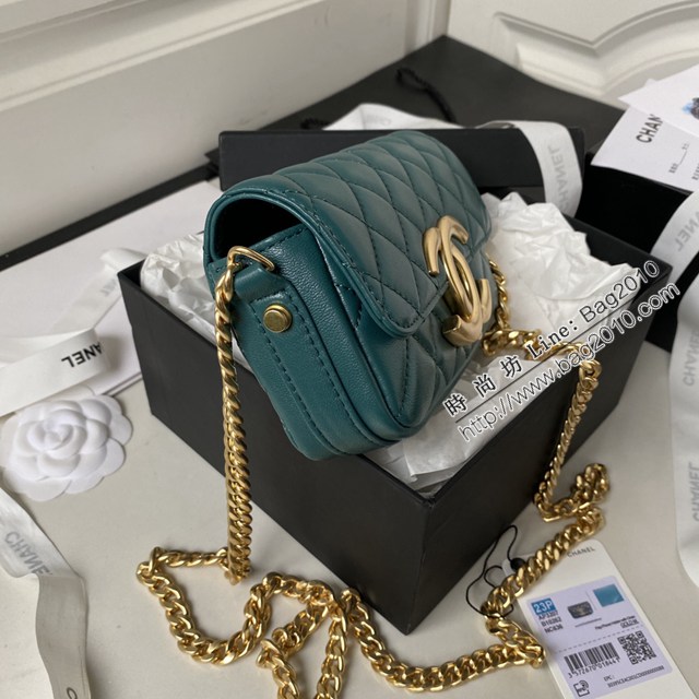 Chanel專櫃新款鏈條女包 香奈兒23p隱藏款復古黑金大log中號AS3207雙C超mini方胖子 djc6035